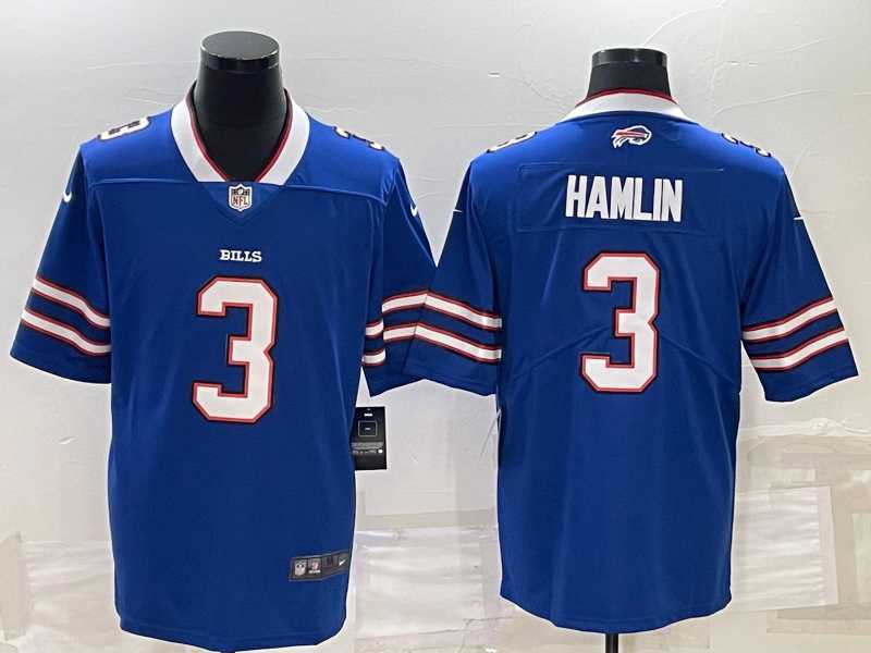Men & Women & Youth Buffalo Bills #3 Damar Hamlin Blue Vapor Untouchable Limited Stitched Jersey